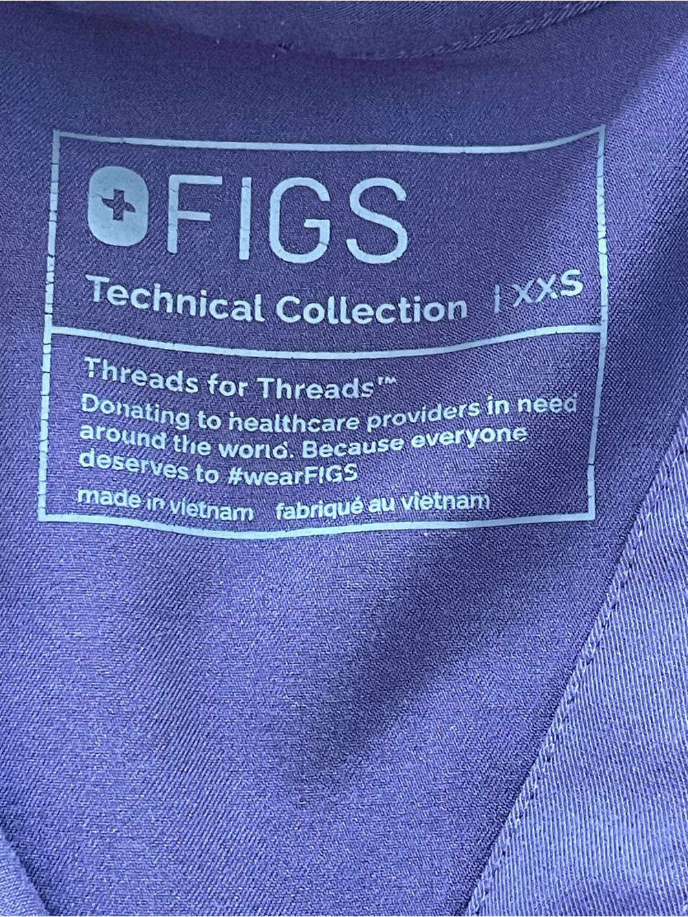 FIGS Purple Scrub Set XXS Rafaela oversized Top and XXS petite Jogger Pants - Picture 11 of 15